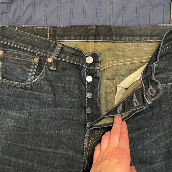 Levi’s 501 dark wash cropped - Picture 2 of 5